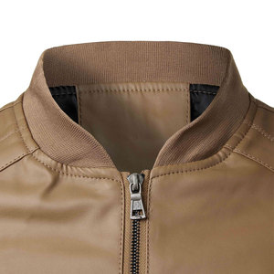 Custom Chenille Embroidery Leather Sleeve Varsity Jacket Baseball Stand Casual Winter Woven Coated Processing jacket for <b>men</b> - Product Image 3