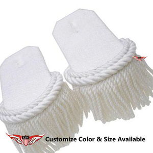 Épaulettes de luxe vintage en coton blanc pour grossistes – Franges pour parades et cérémonies - Product Image 2