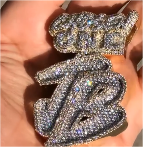 Collar con Nombre Personalizado, Joyería de Oro con Diamantes, Cadena con Diamantes Moissanite VVS, Colgante con Letra Personalizada para Hombres y Mujeres - Product Image 2