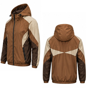 Windbreaker <b>Jacket</b> for <b>Men</b> <b>Lightweight</b> Outdoor Running Water Resistant Full Zip Hooded Sportswear Custom Design OEM Manufacturer - Product Image 6