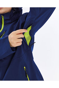 Chaqueta Softshell Azul Neón con Cierre para Mujer |   Chaqueta Técnica con Capucha, Cortavientos, para Exteriores |   Chaqueta impermeable para senderismo en montaña - Product Image 5