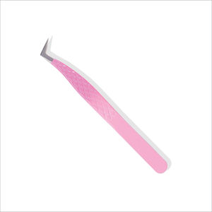 Pinzas de volumen Lashfine de 90 grados con punta de fibra y agarre de fibra, de acero inoxidable, para extensión de pestañas, marca privada. - Product Image 3