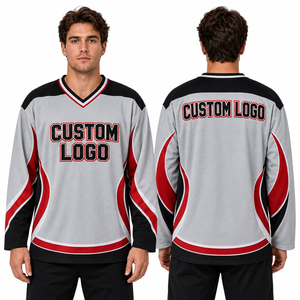Maillot de hockey sur glace unisexe personnalisé, vente en gros, uniforme de sport, entraînement, match, tournoi, classique, vintage, rétro, jeunesse - Product Image 6