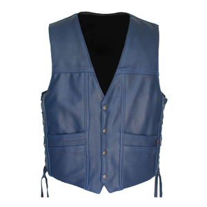 Prix le plus bas 2026 – Gilet en cuir véritable pour homme, conçu sur mesure, gilet en cuir à séchage rapide pour homme - Product Image 1