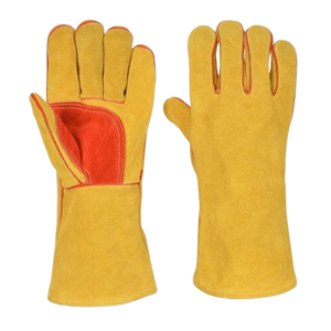 Gants de soudage en cuir de vachette pleine fleur haute performance, résistants à l'abrasion, pour barbecue et usage quotidien, protection du pouce et de la paume - Product Image 1