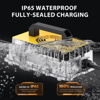 Chargeur de batterie intelligent XYM 7S Lithium 24V/36V/48V 15A avec protection IP65, efficacité de 92% pour véhicules électriques et bateaux électriques
