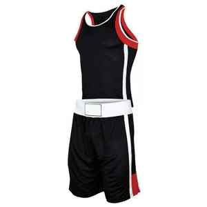 Uniforme de Boxeo de Poliéster de Alta Calidad al por Mayor, Conjunto de Chaleco y Pantalones Cortos con Logotipo Personalizado, MOQ Bajo, Uniformes de Boxeo Personalizados con Impresión Digital - Product Image 3