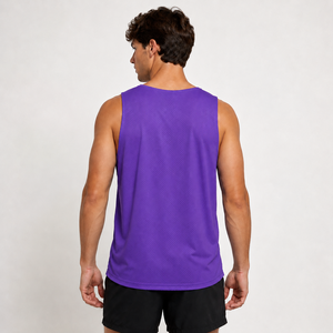 <b>Men's</b> V-Neck Mesh Tank Top Sleeveless Athletic Basketball Apparel Moisture Solid Color All Seasons Fit Private labels - Product Image 3