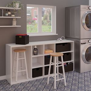 Huxton 2 pezzi sgabelli da Bar 29 \ "in combinazione di colori bianco e naturale di lunghezza - Product Image 5