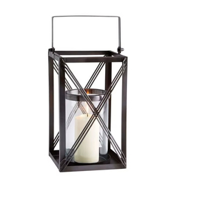 Handmade Factory Bulk Selling Metal & Glass Candle <b>Lantern</b> With <b>Black</b> Finish Candle <b>Lantern</b> for Outdoor & Home Decor - Product Image 1