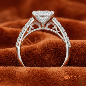 925 Sterling <b>Silver</b> Princess Cut Diamond <b>Solitaire</b> Engagement <b>Ring</b> for Women - Product Image 1