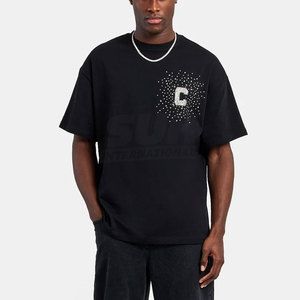 Camisas de Hombre con Pedrería de Primera Calidad, 100% Algodón, Contraste de Color, Transpirables, Ecológicas, de Secado Rápido, Diseño Personalizado, Corte Holgado - Product Image 4