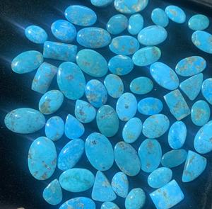 Turquoise Naturelle Cabochon Pierre Précieuse Non Montée Certifiée IGI Haute Qualité Bleu Formes Variées RIDA CREATIONS Taille Personnalisable pour - Product Image 1