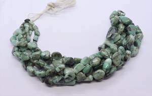 ลูกปัดมรกตทรงก้อนเรียบ AAA ขนาด 5x8-10x15 มม. ลูกปัดพลอยมรกตธรรมชาติ 20 นิ้ว ลูกปัดมรกตขัดเงาธรรมชาติ - Product Image 6