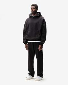 Sweats à capuche zippés personnalisés très tendance, en coton épais 100 %, coupe oversize unisexe à épaules tombantes - Product Image 6