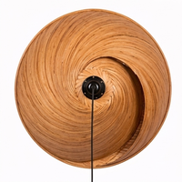 Lampe suspendue artisanale en bambou, forme torsadée, éclairage moderne en osier tressé pour salons de villégiature