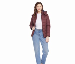 Veste matelassée réversible chauffante pour femme, épaisse, respirante, imperméable, écologique, à manches longues et col montant avec capuche - Product Image 1
