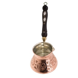 Cafetera de Latón Grabada Estilo Antiguo al por Mayor, Dallah Cezve Tradicional de Oriente Medio, Utensilios de Café de Latón Premium con Tapa - Product Image 6