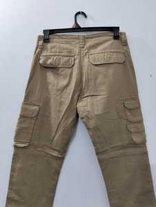 กางเกงคาร์โก้แฟชั่นสำหรับผู้ชายกางเกงคาร์โก้ขายาวผ้าสแปนเด็กซ์ยาวหกกระเป๋า - Product Image 4