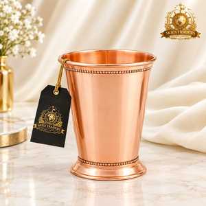 Flûte à champagne en cuivre martelé avec tige en laiton doré, gobelet à vin métallique, vaisselle de fête, articles de bar de luxe, vente en gros - Product Image 2