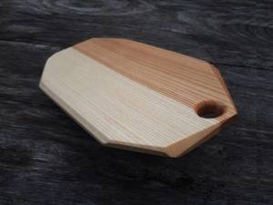 Tabla de cortar de madera, tabla de servir, tabla de cortar hecha a mano, tabla para servir queso, frutas y bocadillos, arte culinario, cocina rústica de madera - Product Image 4