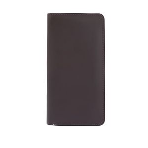 Portefeuilles longs en cuir marron fins de qualité supérieure pour hommes et femmes, élégants, faits à la main, porte-monnaie et porte-cartes, styles professionnels. - Product Image 2