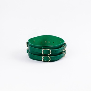 16 ชิ้นBDSMพันธนาการชุดสีที่แตกต่างกันและตัวเลือกฮาร์ดแวร์เข็มขัดเอวและข้อมือต้นขาสัตว์จริงหนังCowhide BDSM-0021 - Product Image 6