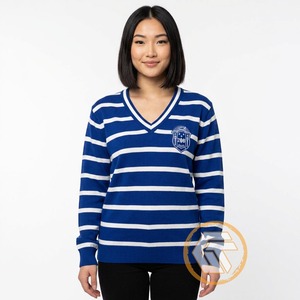 เสื้อคาร์ดิแกนผู้หญิง Zeta Phi Beta แบบลำลอง คอวี ปักลายตัดสี ติดกระดุม  อะคริลิค สำหรับฤดูหนาว ราคาถูก ขายดีที่สุด รับสั่งทำได้ - Product Image 3
