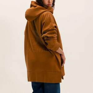 Stylish Winter <b>Long</b> Cotton Blended <b>Women</b> Oversized Fleece <b>Hoodies</b> with Drawstring Hood and Front Pocket <b>for</b> College Casual Wear - Product Image 5