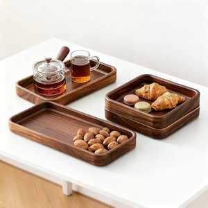 Plateau de service en bois pour charcuterie, plateau de présentation en bois naturel pour fromages, viandes, apéritifs et service de fête - Product Image 2