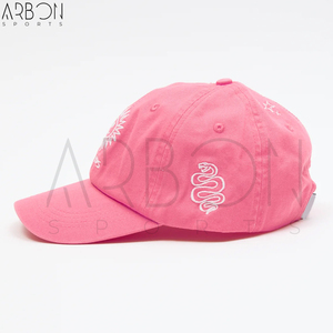 Casquettes 6 panneaux de couleur rose, respirantes, confortables, entièrement personnalisables, service OEM ODM, best-seller avec logo personnalisé - Product Image 3