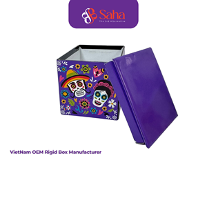 Cajas de Papel Rígido con Estampado en Relieve, Laminación Mate, Hechas a Mano en Vietnam, Reciclables, Biodegradables, Personalizables con OEM, con Estampado en Lámina Dorada - Product Image 5