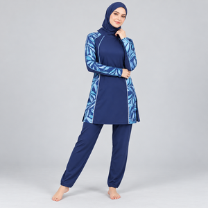 Ensemble Burkini Modeste 3 Pièces pour Femme, Tenue de Sport Couvrante en Tissu - Product Image 1