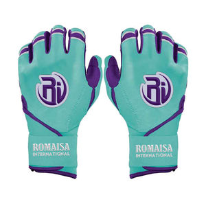 Gants de frappeur de baseball en cuir de haute qualité, personnalisables, avec fermeture auto-agrippante, respirants et durables, support de poignet professionnel - Product Image 2