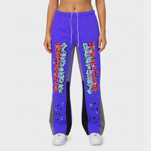 Best Quality Casual Custom Heavyweight Regular Fit Winter 100% Cotton Manufacturers Custom Unisex Women Flared Sweatpants - Product Image 4