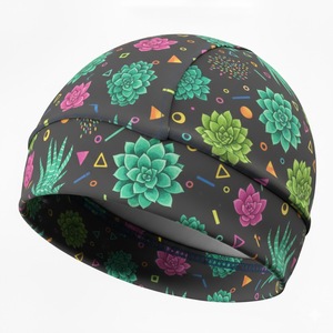 Casquettes de cyclisme élastiques personnalisées, casquettes de vélo en maille sublimée, bonnets doublés satin, logo personnalisé, ski en plein air - Product Image 4
