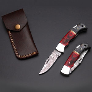 Short <b>Sign</b> High Industrial Grade Damascus Steel Folding Pocket Knife Camping Hunting Outdoor Survival Drop Point Black ODM Pakka - Product Image 1