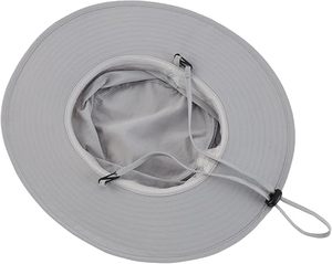 Chapeau Bob Unisexe Gris Clair en Maille Respirante Style Safari avec Broderie 3D, Sangle Réglable, pour Activités de Plein Air Estivales Décontractées pour Adultes - Product Image 4