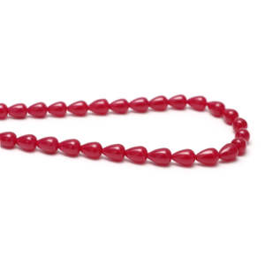 ลูกปัดทับทิมสีแดงแบบเจาะรูสำเร็จรูปจากหินสังเคราะห์สำหรับทำเครื่องประดับและร้อยลูกปัดตามสั่ง - Product Image 4