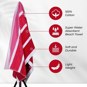 Servicio OEM, Toalla de Playa de Algodón con Logotipo Personalizado, Toalla de Baño Rectangular de Secado Rápido y Absorbente para Piscina y Viajes - Product Image 6