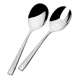 Wholesale Stainless Steel Salad Server Set Safe <b>Flatware</b> Includes Salad Fork and Spoon - Product Image 1