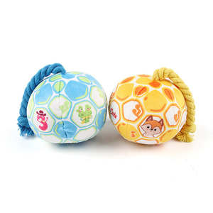 Jouet de football en peluche écologique et durable pour chien, avec son, motif dessin animé, pour mordre et nettoyer les dents, pour usage intérieur/extérieur - Product Image 5