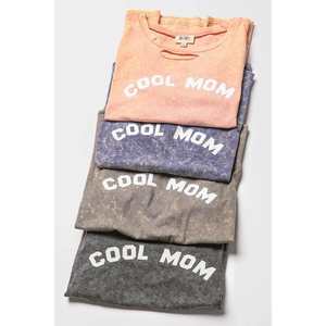 เสื้อพิมพ์ลายสำหรับคุณแม่สุดเท่ของ Bibi พร้อมรายละเอียดการตัดเลเซอร์ที่ล้างแล้ว - Product Image 2