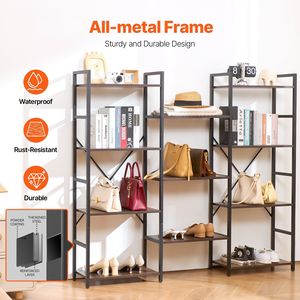 Libreria rustica in metallo a 11 livelli per la categoria di prodotti per camere da letto e ufficio - Product Image 4
