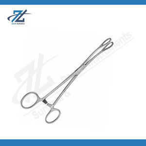 Pinces à éponges en acier inoxydable, pinces chirurgicales droites et courbées à pointe annulaire, ensemble d'instruments pour usage hospitalier - Product Image 2