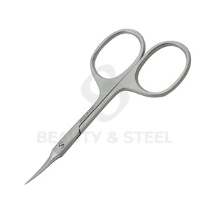 Ciseaux à cuticules professionnels ultra-fins avec pointes courbées ultra-affûtées et corps en acier inoxydable pour des soins de précision - Product Image 1