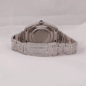 Reloj de Lujo para Mujer, de Acero Inoxidable, con Bisel de Diamantes, Esfera Verde, Cristal de Zafiro, Movimiento de Cuarzo de 34 mm, Cierre Plegable - Product Image 3