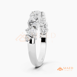 925 Sterling <b>Silver</b> Moissanite Diamond <b>Ring</b> Lab Grown <b>Eternity</b> Wedding Band Fine Jewelry Women USA Bridal Luxe Anniversary <b>Rings</b> - Product Image 6