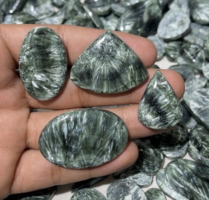 2026 Handmade Smooth Natural Seraphinite Loose Cabochons Mixed Shape and Sizes for Healing Jewelry All Sizes Included - Product Image 4