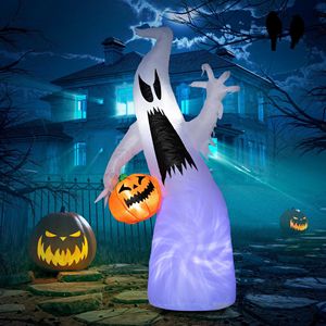 Fantasma LED di Halloween da 1,8 m con Zucca, Gonfiabile Impermeabile per Decorazioni Esterne da Giardino per le Feste (Categoria Prodotto) - Product Image 2